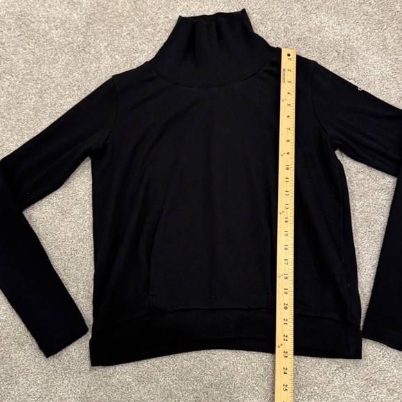 Alo Yoga Clarity Long Sleeve Mock Neck Top Black Size Small - Picture 6 of 7
